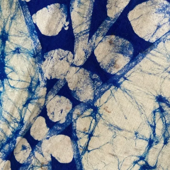 African wax print handmade batik fabric wall hangings lot of 3 - 33” x 45” - Picture 10 of 14